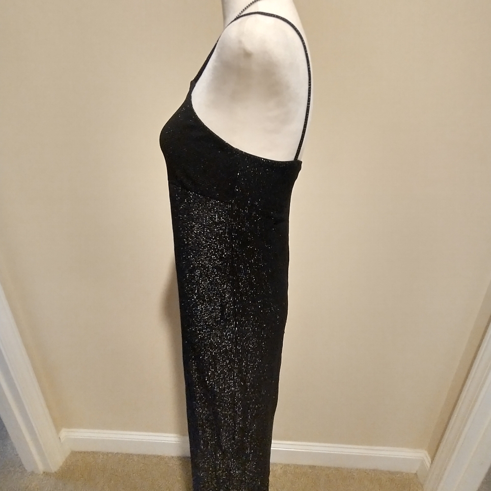 Vintage Metamorphosis Black Sparkle Evening Dress - Picture 4 of 9